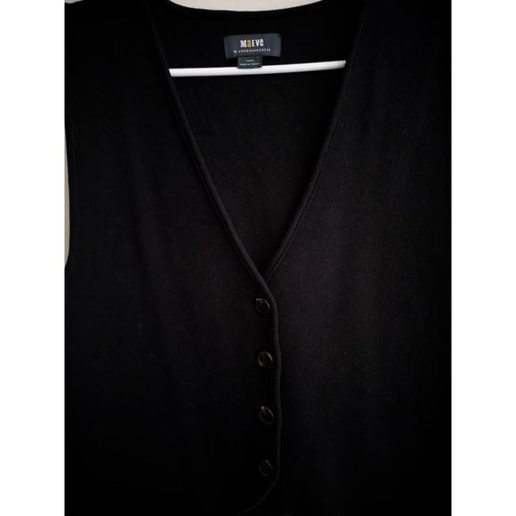 Women's Maeve by Anthropologie Black Vest L - Picture 5 of 8